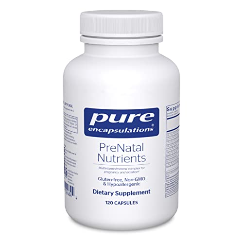 Pure Encapsulations PreNatal Nutrients - for Pregnancy & Lactation - Aids Energy & DNA Development