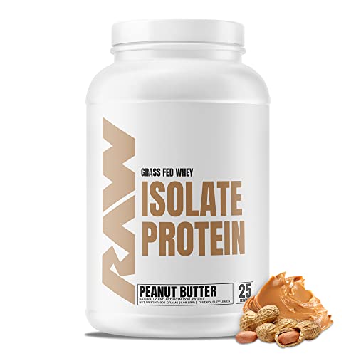 RAW Whey Isolate Protein Powder, Peanut Butter - 100% Grass-Fed Sports Nutrition Protein