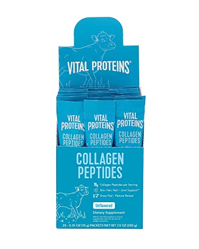 Vital Proteins Collagen Peptides Powder Supplement Travel Packs, Hydrolyzed Collagen 