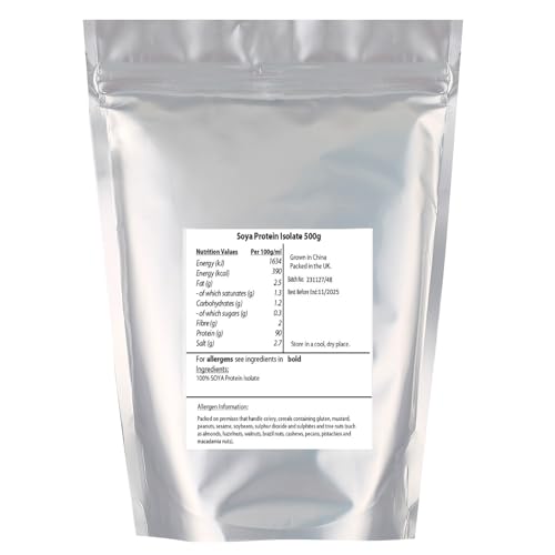 SOYA Protein Isolate (90% Protein) 500g by Hatton Hill, Unflavoured, Vegan Protein Shake