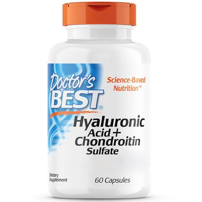 Doctor's Best, Hyaluronic Acid with Chondroitin Sulphate and Collagen, 60 Capsules, Gluten Free, SOYA Free