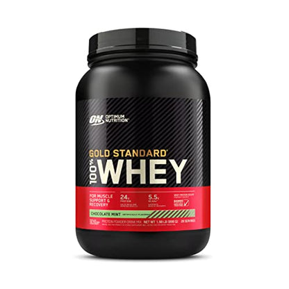 Optimum Nutrition Gold Standard 100% Whey Protein Powder, Chocolate Mint, 2 Pound