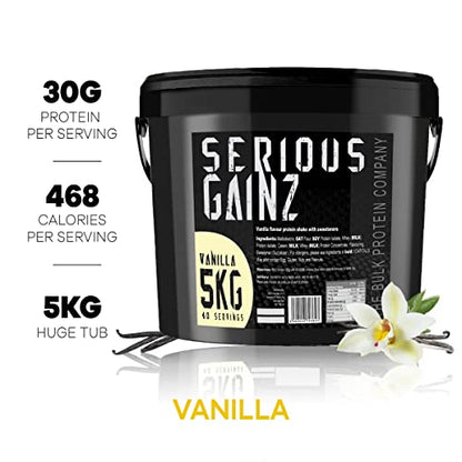 The Bulk Protein Company, SERIOUS GAINZ - Whey Protein Powder - Weight Gain, Mass Gainer