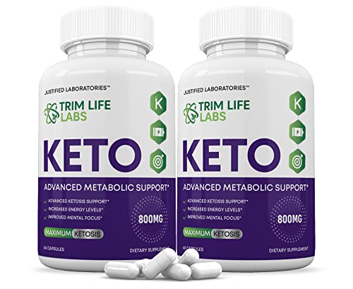 (2 Pack) Trim Life Labs Keto Pills Includes Apple Cider Vinegar Patented goBHB