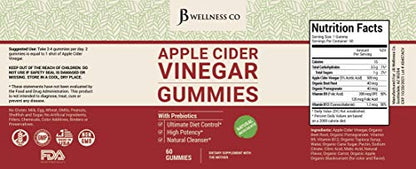 (2-Pack | 120 Gummies) Premium Apple Cider Vinegar Gummies - Raw, Natural, Unfiltered