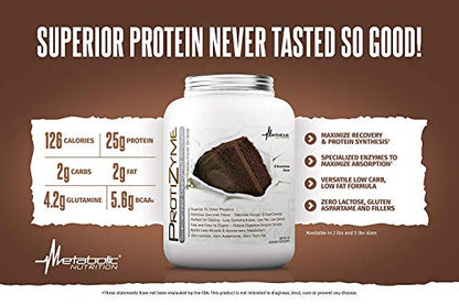 Metabolic Nutrition - Protizyme - Whey Protein Powder, High Protein, Low Carb, Low Fat