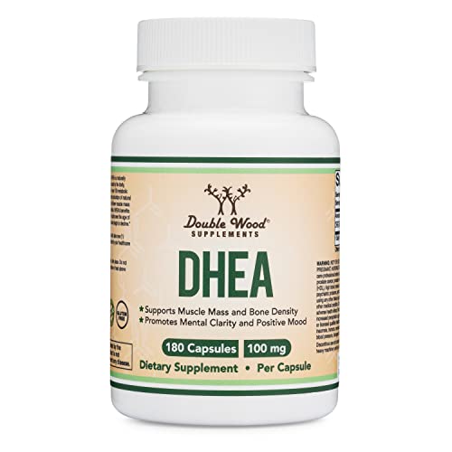 DHEA 100mg | 180 Capsules | Max Strength 6 Month Supply | Third Party Tested | Hormone