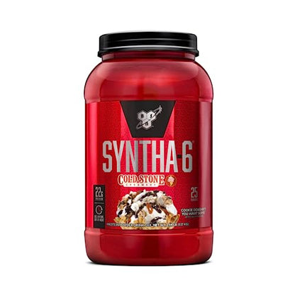 BSN Syntha-6 Whey Protein Powder, Cold Stone Creamery- Cookie Doughn't You Want 