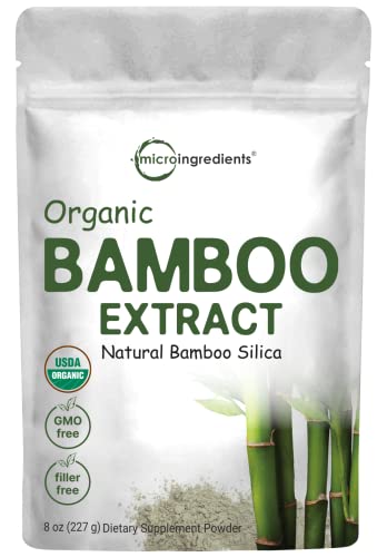 Organic Bamboo Extract Powder, 8 Ounce (1 Year Supply), Rich in Silica and Minerals