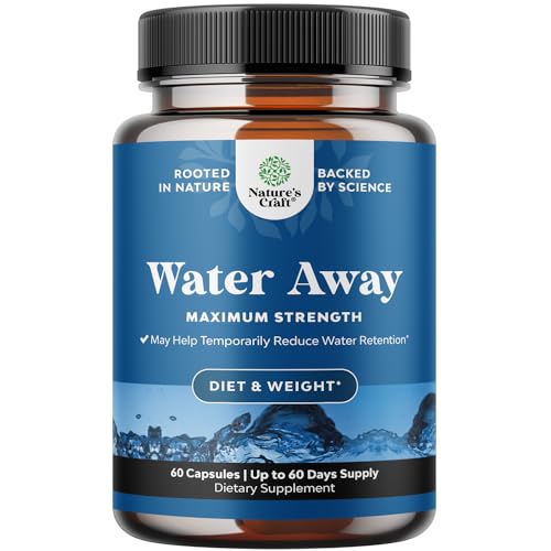 Water Away Pills Maximum Strength - Herbal Diuretic Pills for Water Retenti