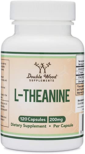 L-Theanine Supplement 200mg, 120 Capsules (Soy Free, Gluten Free, Non-GMO