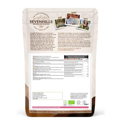 Sevenhills Wholefoods Organic Rice Protein Powder, Vegan, 2kg