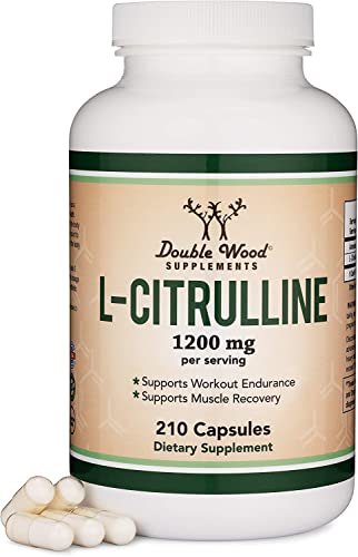 L Citrulline Capsules 1,200mg Per Serving, 210 Count (L-Citrulline Increases Levels 