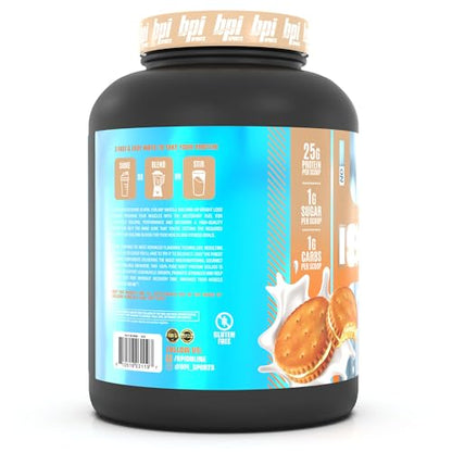 BPI Sports ISO HD Isolate Protein Vanilla Cookie, 76.8 oz - 69 Servings