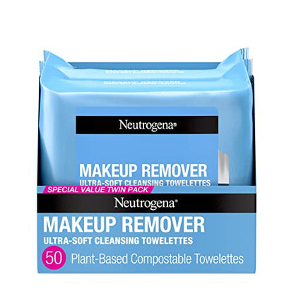 Neutrogena Makeup Remover Wipes, Ultra-Soft Cleansing Facial Towelettes