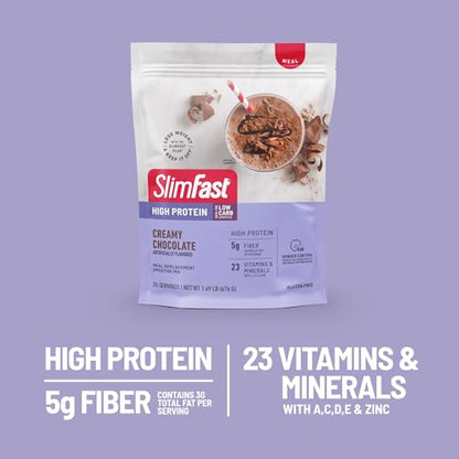 SlimFast High Protein Meal Replacement Powder, 26 Servings, Advanced Nutrition