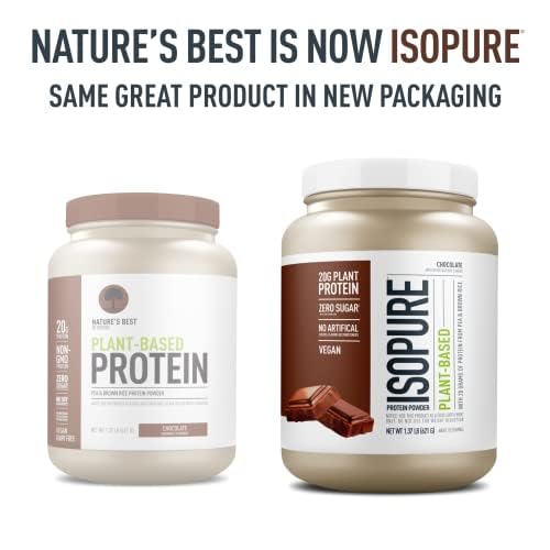 Isopure Chocolate Vegan Protein Powder, with Monk Fruit Sweetener & Amino Acids