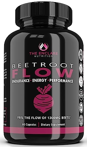 Beet Root Capsules Organic Beet Root Powder 1300mg | Natural Nitric Oxide Booster