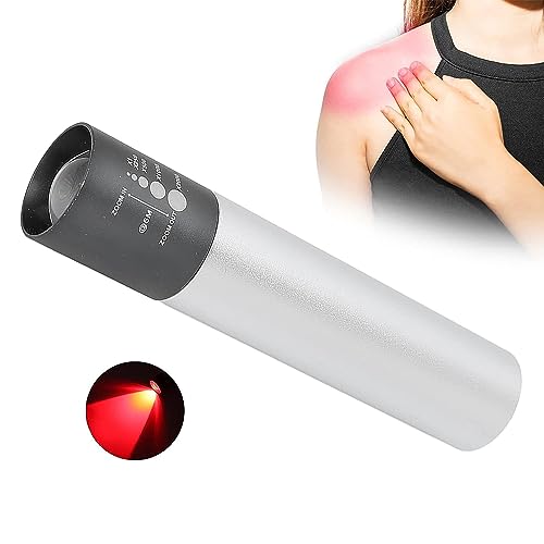 660nm Red Light Therapy Torch for Muscle Pain Relief, Handheld LED Infrared Light Therapy Device