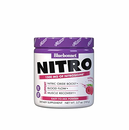 Bluebonnet Nutrition Extreme Edge Nitro Powder, Nitric Oxide Precursor, Increase Blood