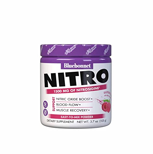 Bluebonnet Nutrition Extreme Edge Nitro Powder, Nitric Oxide Precursor, Increase Blood