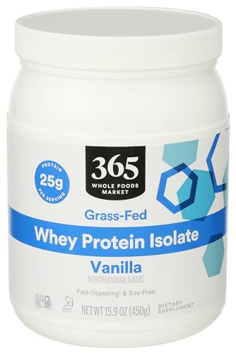 365 by Whole Foods Market, Vanilla Whey Protein Isolate, 15.9 Ounce