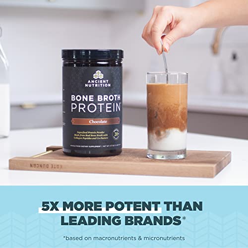 Ancient Nutrition Protein Powder Made from Real Bone Broth, Chocolate, 20g Protein