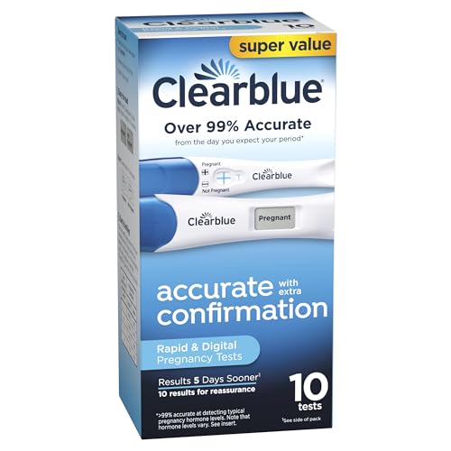 Clearblue Pregnancy Test Combo Pack, 10ct - Digital with Smart Countdown & Rapid