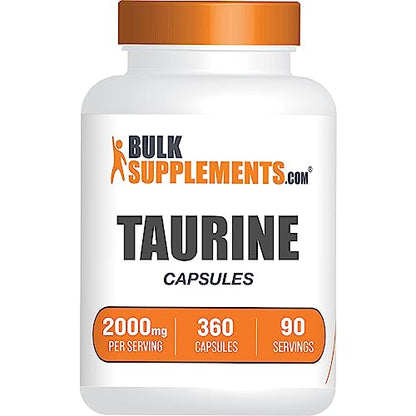 BULKSUPPLEMENTS.COM Taurine Capsules - Taurine Supplement, Taurine 2000mg