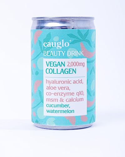 Eauglo- Cucumber & Watermelon Vegan Collagen Beauty Drink, Anti-Ageing & Radiant Skin