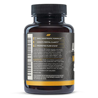 ONNIT Alpha Brain Premium Nootropic Brain Supplement, 30 Count, for Men & Women