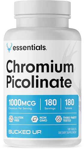 Bucked Up Chromium Picolinate 1000mcg Per Serving, Bucked Up Essentials (180 Servings