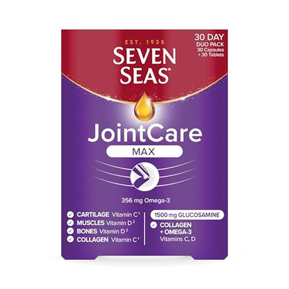 Seven Seas JointCare Max, With High-Strength Glucosamine plus Omega-3, Collagen