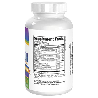 3-Month Thyroid Support Supplement (All-in-1 Formula) with 14 Active Ingredients