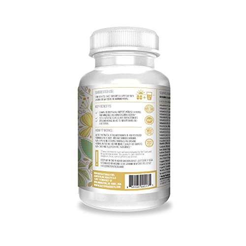 ACTIF Postnatal Vitamin with 25+ Organic Vitamins and Organic Herbs, Nursing and Lactation Supplement