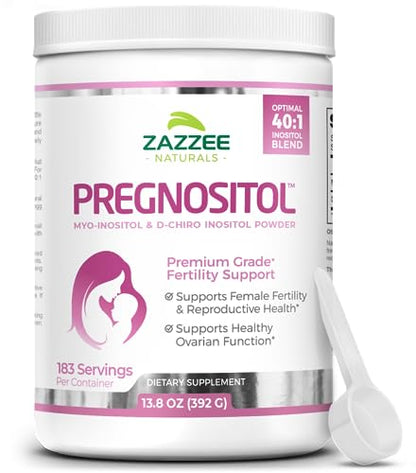 Zazzee PREGNOSITOL Powder, 183 Servings, 6 Month Supply, Premium Myo-Inositol 