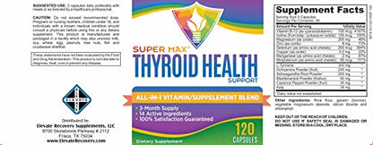 3-Month Thyroid Support Supplement (All-in-1 Formula) with 14 Active Ingredients