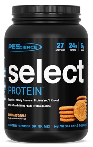 PEScience Select Low Carb Protein Powder, Snickerdoodle, 27 Serving, Keto Friendly 