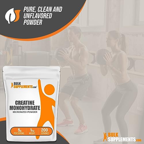 BulkSupplements Micronized Creatine Monohydrate Powder (1 kilogram)