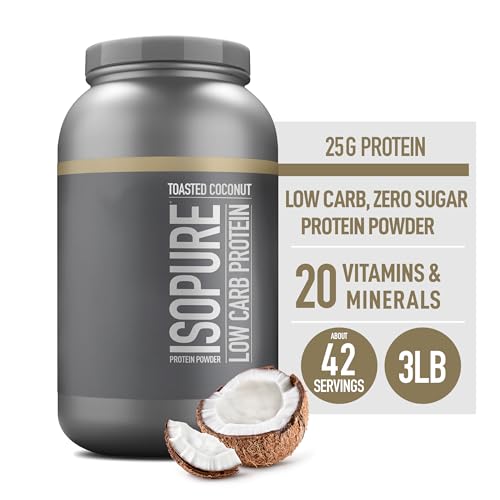 Isopure Protein Powder, Low Carb Whey Isolate with Vitamin C & Zinc for Immune Support