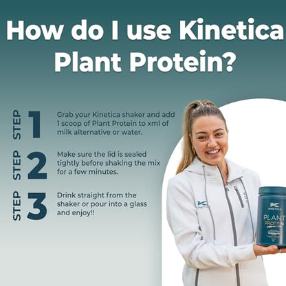 Kinetica Vanilla Flavour Plant Protein 1kg | Blend of Pea and Rice Protein | Vegan