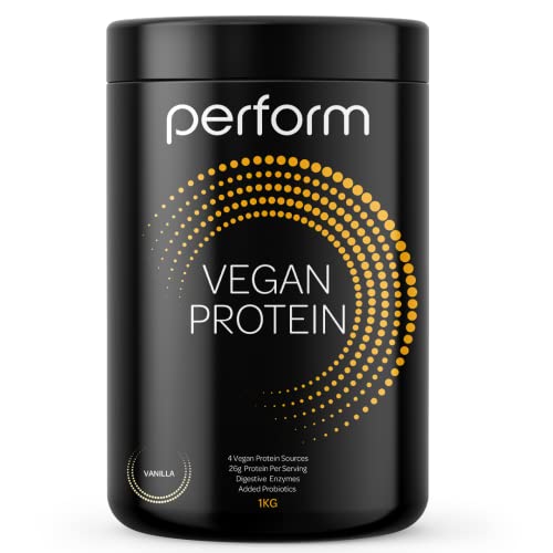 Vegan Protein Powder | 1kg | 30 Servings | 4 Protein Sources | Perform (Double Chocolate)