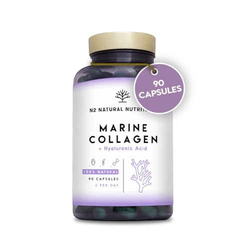 Marine Collagen with Hyaluronic Acid for Skin Care, Hair Care, Joints. Magnesium, Vitamin C. Hydrolysed Collagen Supplements