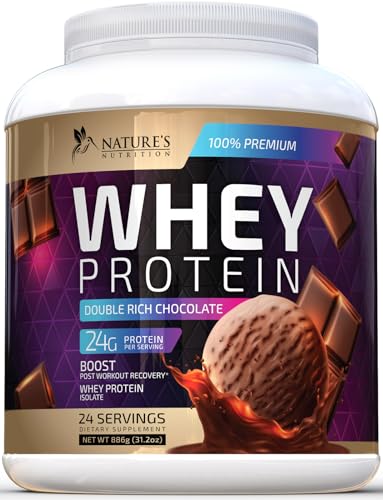 Whey Protein Powder 24g - Chocolate Ice Cream Whey Isolate Protein for Muscle Growth 