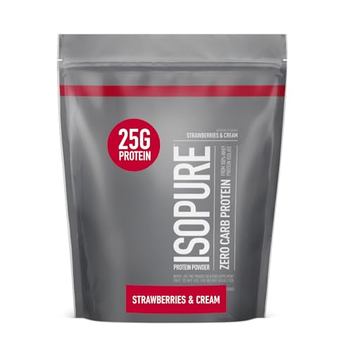 Isopure Protein Powder, Zero Carb Whey Isolate, Gluten Free, Lactose Free, 25g Protein