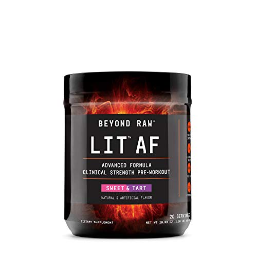 BEYOND RAW LIT AF | Advanced Formula Clinical Strength Pre-Workout Powder | Contains