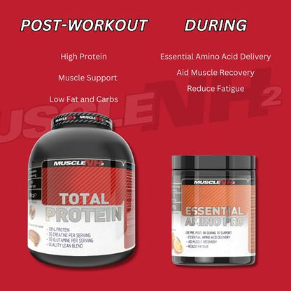 Muscle Nh2 Total Protein, Whey Protein Powder with Creatine Monohydrate and Glutamine Muscle Growth