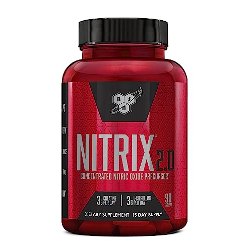 BSN NITRIX 2.0 - Nitric Oxide Precursors, 3g Creatine, 3g L Citrulline - Supports Workout 