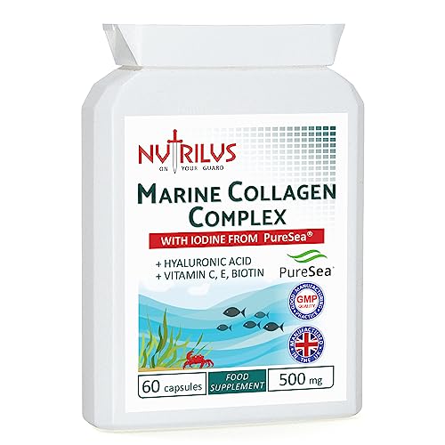 Marine Collagen Complex 60 Capsules 500mg with PureSea Seaweed Providing Iodine 