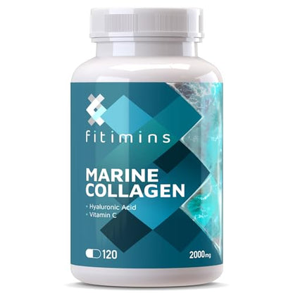 Fitimins Marine Collagen Capsules, 2000mg with Hyaluronic Acid & Vitamin C